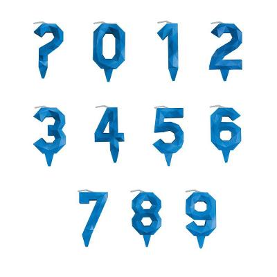 Vela De Aniversário Diamante Azul Modelo 1