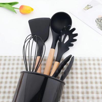 Kit Utensilios De Cozinha Florida Preto 13 Peças Kehome
