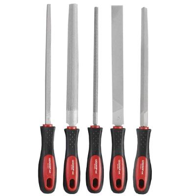 Jogo De Limas 8 Pol Com Cabo Estojo 5 Peças Red Gedore R93000005 Aço Especial