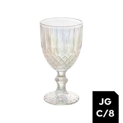 Jogo 8 Taças Vidro Greek Rainbow Bon Gourmet Fruta Cor 345ml