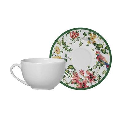 Xícara De Chá Com Píres De Cerâmica Harmony Alleanza 200ml