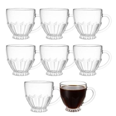 Jogo 8 Xícara De Vidro Café Chá 110ml Brasiliano Em Casa Tem