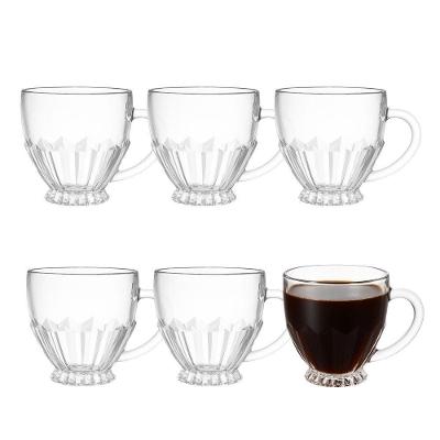 Jogo 6 Xícara De Vidro Café Chá 110ml Brasiliano Em Casa Tem