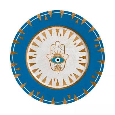 Jogo 8 Pratos Sobremesa Olho Grego Cerâmica Alleanza 1ªl