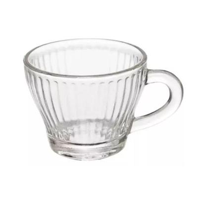 Jogo 4 Xícaras De Café Morocco Lines Vidro Transparente 90ml Em Casa Tem