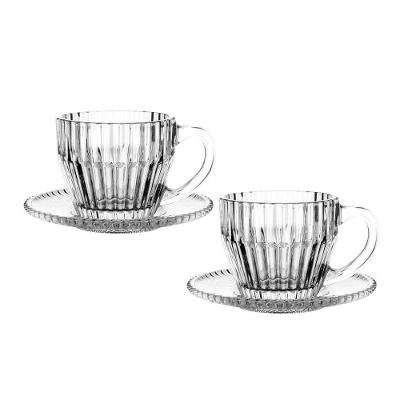 Jogo 2 Xícara De Café Com Pires Cristal Imperatriz 110ml Wolff