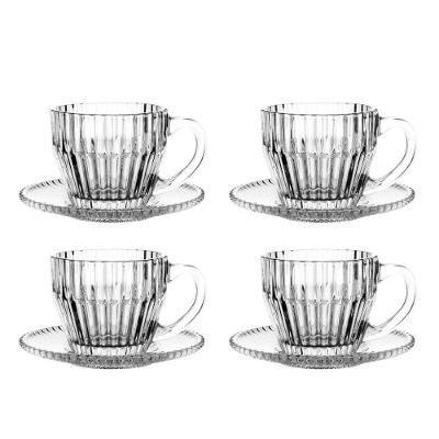 Jogo 4 Xícara De Café Com Pires Cristal Imperatriz 110ml Wolff