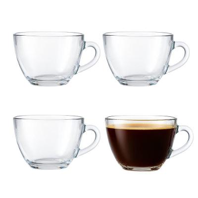 Jogo 4 Xícara De Café De Vidro 90ml Básica Brasilia Em Casa Tem