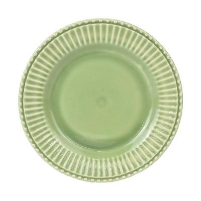 Kit 4 Pratos Rasos Frisada Verde Scalla 1ª Linha