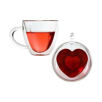 Jogo 8 Xícara De Chá Ou Café 230ml Vidro Com Parede Dupla Lyor