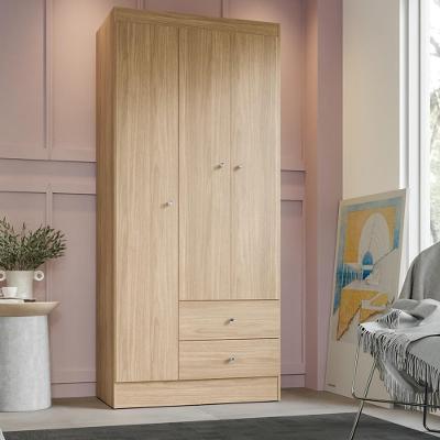 Guarda Roupa Solteiro 3 Portas 2 Gavetas Venti - Freijó