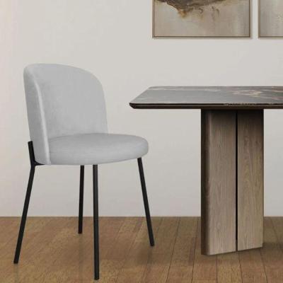 Cadeira Para Sala De Jantar Ayla De Ferro Com Pintura Eletroestática - élpis Móveis Cinza