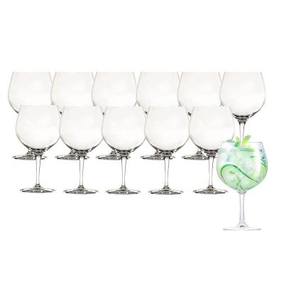 Jogo 12 Taça De Gin Degustação Vidro Transparente G4u Class Home 630ml