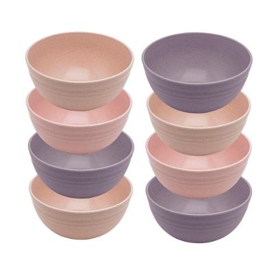 Jogo 8 Bowl De Bambu Ecológico Resistente Não Quebra Bege Lines Tigela Lyor 750ml