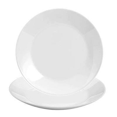 Jogo 2 Prato Raso De Vidro Opalino 26cm Branco Classic Em Casa Tem