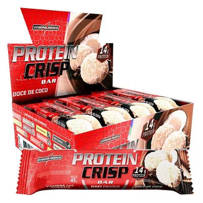 Barra Proteína Whey Crisp Bar 12 Unidades - Integralmedica Doce De Coco