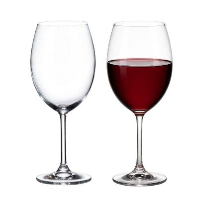 Jogo 2 Taça De Cristal Para Vinho água Degustação Transparente 580ml Lyor