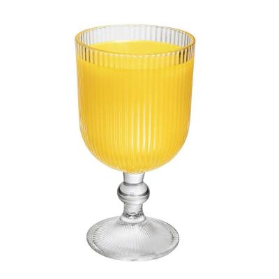 Taça De Vidro Lines Transparente Para água Wolff 380ml