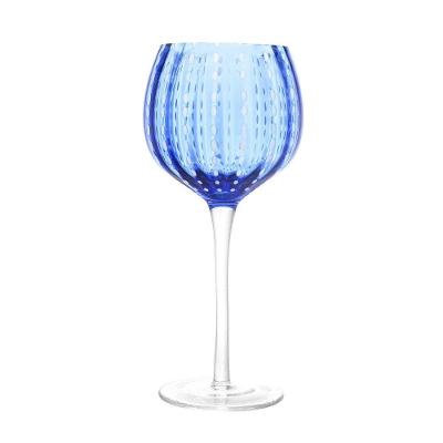 Taça Para Vinho De Vidro Orquídea Azul 450ml Wolff
