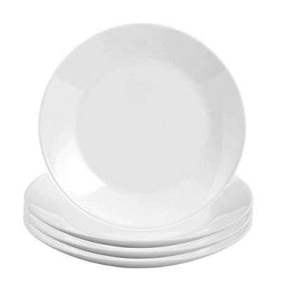 Jogo 4 Prato Raso De Vidro Opalino 26cm Branco Classic Em Casa Tem