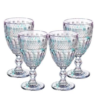 Jogo 4 Taça De Vidro Furtacor Ametista Rainbow Luxo 340ml Em Casa Tem