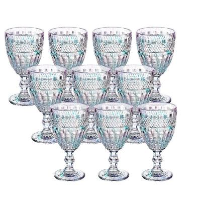 Jogo 10 Taça De Vidro Furtacor Ametista Rainbow Luxo 340ml Em Casa Tem