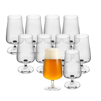 Jogo 10 Taça De Cerveja Chopp De Cristal Ecológico 380ml Wolff