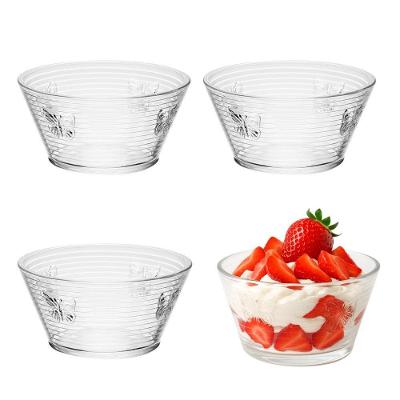 Jogo 4 Bowl Taça Sobremesa De Vidro Wolff Lines Butterfly Borboleta 10,5x7cm