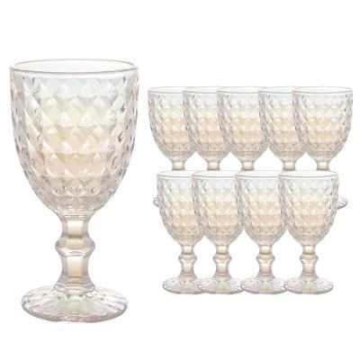 Jogo 10 Taça De Vidro Furta Cor Roman Rainbow Para água Transparente 345ml Wolff