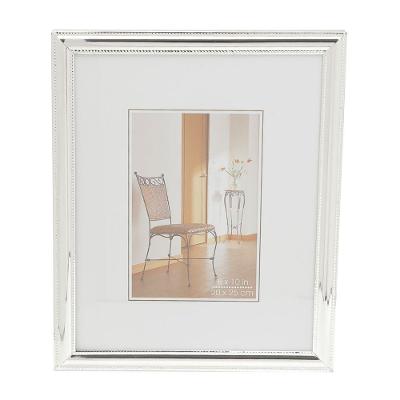 Porta Retrato Decorativo De Aço Inox Friso Prata 13cm X 18cm Wolff