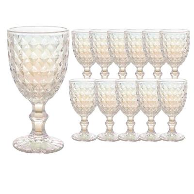 Jogo 12 Taça De Vidro Furta Cor Roman Rainbow Para água Transparente 345ml Wolff