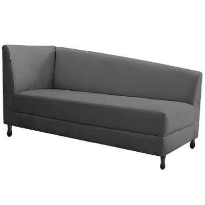 Diva Recamier Heitor 140cm Lado Direito Linho Chumbo