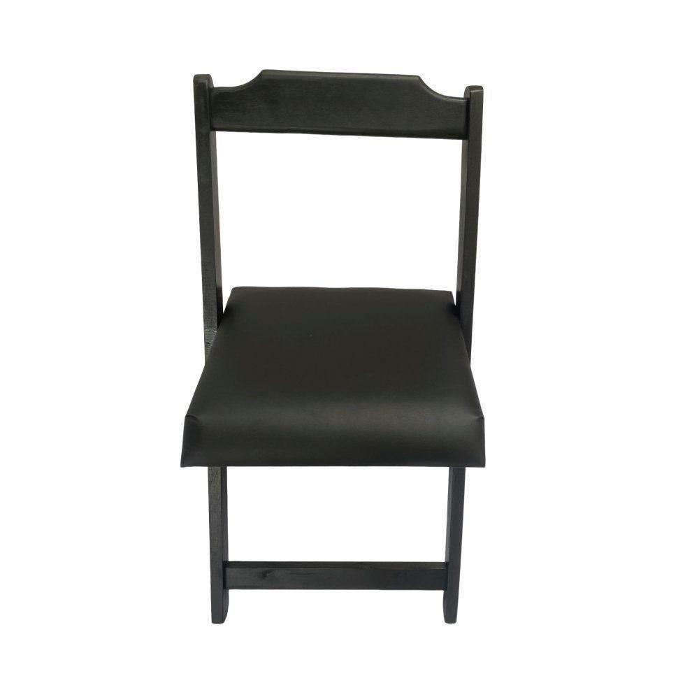 Conjunto Dobrável 70X70 Com 4 Cadeiras Estofadas Preto - 6