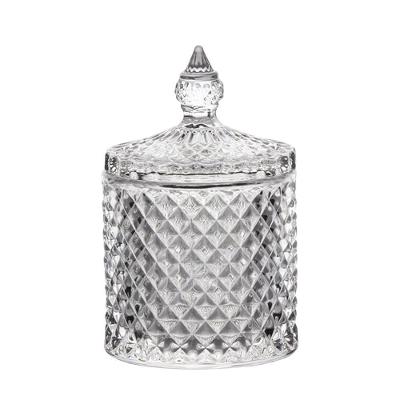 Bomboniere Potiche Decorativo Pote De Vidro Cotonetes Transparente 290ml Maldivas Star Em Casa Tem