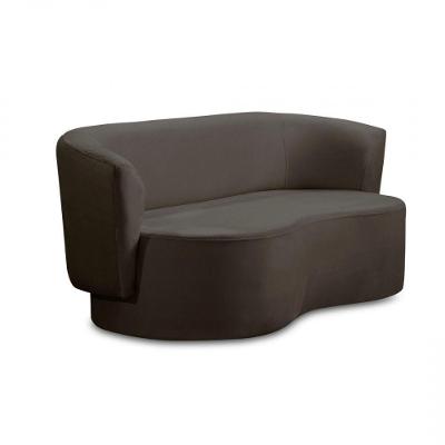 Sofá Orgânico Curvo Living 2 Lugares 160 Star Confort Café