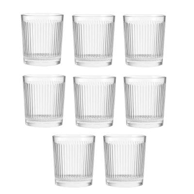 Jogo 8 Copo De Vidro Transparente Down Line 360ml Em Casa Tem