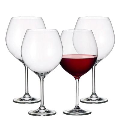 Jogo 4 Taça Para Vinho Tinto Cristal Transparente água 750ml Wolff