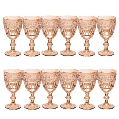 Jogo 12 Taça De Cristal Ecológico Para água E Suco Mauve 320ml âmbar Wolff