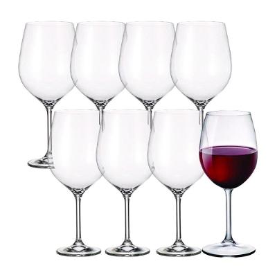 Jogo 8 Taça Para Vinho Branco 600ml Em Cristal Transparente Wolff