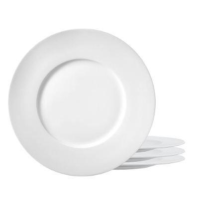 Jogo 4 Prato De Sobremesa Melamina Branco 20cm Buffet Restaurante Fratelli