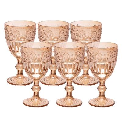 Jogo 6 Taça De Cristal Ecológico Para água E Suco Mauve 320ml âmbar Wolff