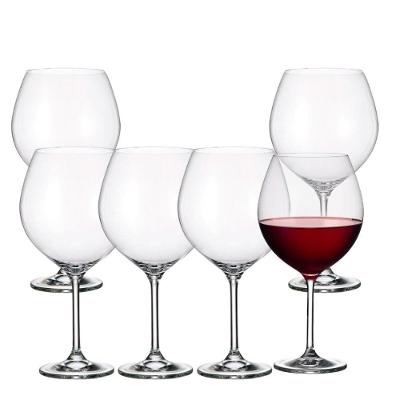 Jogo 6 Taça Para Vinho Tinto Cristal Transparente água 750ml Wolff