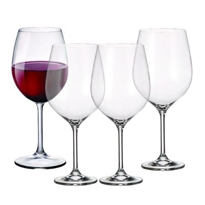 Jogo 4 Taça Para Vinho Branco 600ml Em Cristal Transparente Wolff