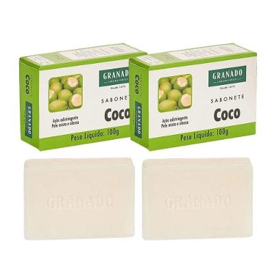 Kit 2 Sabonete De Coco Granado Em Barra Coco Pele Mista E Oleosa 100g