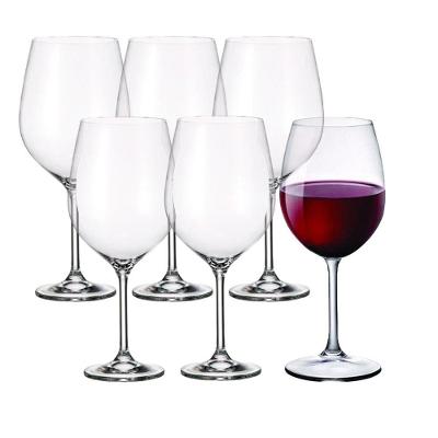 Jogo 6 Taça Para Vinho Branco 600ml Em Cristal Transparente Wolff