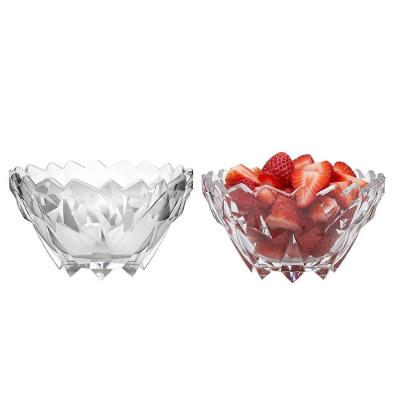 Jogo 2 Bowl De Sobremesa Pote Tigela De Vidro Transparente Rocks 230ml Em Casa Tem