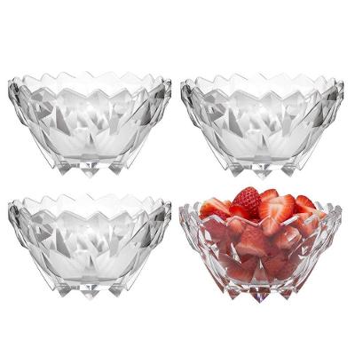 Jogo 4 Bowl De Sobremesa Pote Tigela De Vidro Transparente Rocks 230ml Em Casa Tem