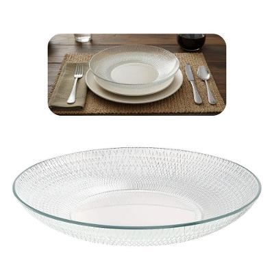 Prato Fundo De Vidro Gema Plus Transparente 23cm Class Home