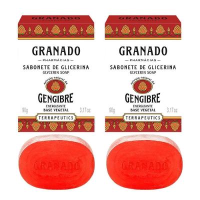 Kit 2 Sabonete Granado Gengibre Em Barra Vegetal Glicerina 90g