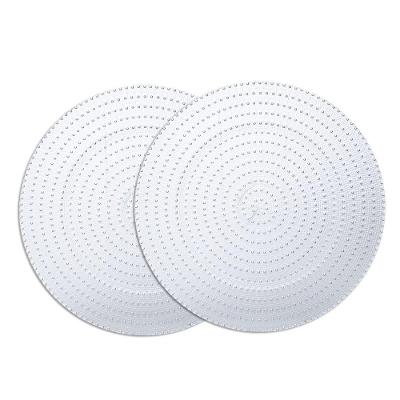 Jogo 2 Sousplat Redondo De Vidro Allure Lyor Transparente 33cm